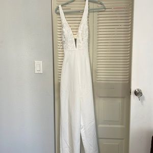 Bridal lulus jump suit
